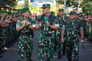 Danrem 073/Makutarama Mendampingi Pangdam IV/Diponegoro Mayjen TNI Achiruddin, S.E., M.Han Mengunjungi Kodim 0722/Kudus, Tegaskan Sinergi dan Kesiapan Satuan