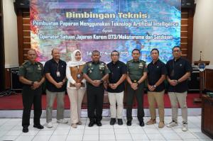 Danrem 073/Makutarama Hadiri Sosialisasi Pembuatan Paparan Berbasis AI di Makorem 073/Mkt