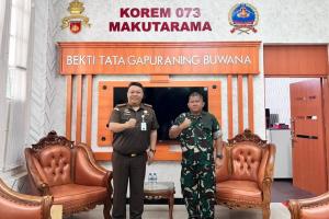 Danrem 073/Makutarama Sambut Kunjungan Kajari Salatiga di Makorem
