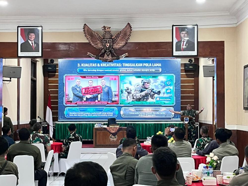 Danrem 073/Makutarama: Kuasai AI dan Media, Prajurit Penerangan Harus Menjadi Garda Perang Modern