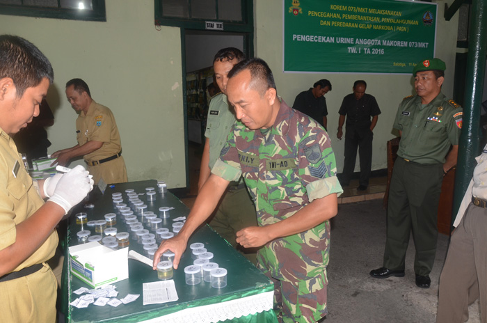Korem 073/Makutarama Bersihkan Prajuritnya Dari Narkoba