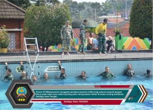 Penilaian Jasmani Militer : Uji Kemampuan Renang Dasar Militer Bagi Prajurit Korem 073/Mkt