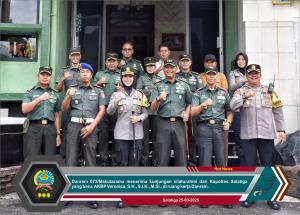 Danrem 073/Makutarama Terima Kunjungan Silaturahmi Kapolres Salatiga yang Baru