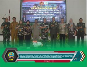 Danrem 073/Makutarama Tekankan Sinergi Komponen Bangsa dalam Pertahanan Negara