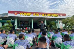 Perkuat Soliditas, Danrem Makutarama Olahraga Bersama Prajurit Yonif 410/Alugoro