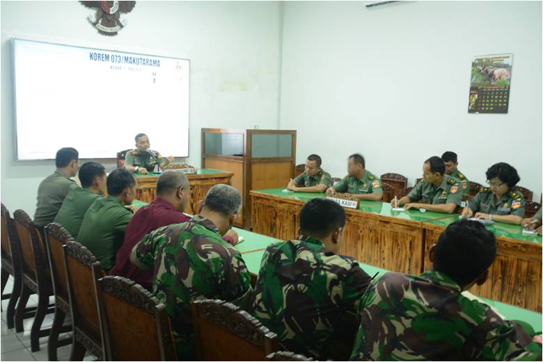 Korem Gelar Rapat Evaluasi