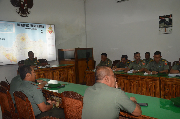 Kasrem Pimpin Rapat Kesiapan Latihan Posko I