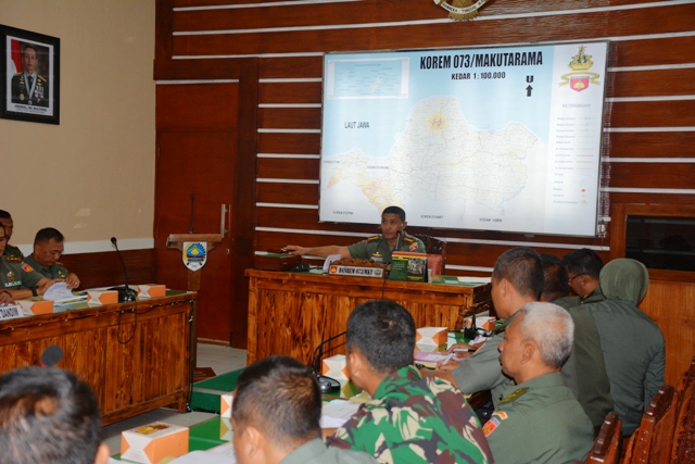 Danrem 073/Mkt Pimpin Sidang Pankar