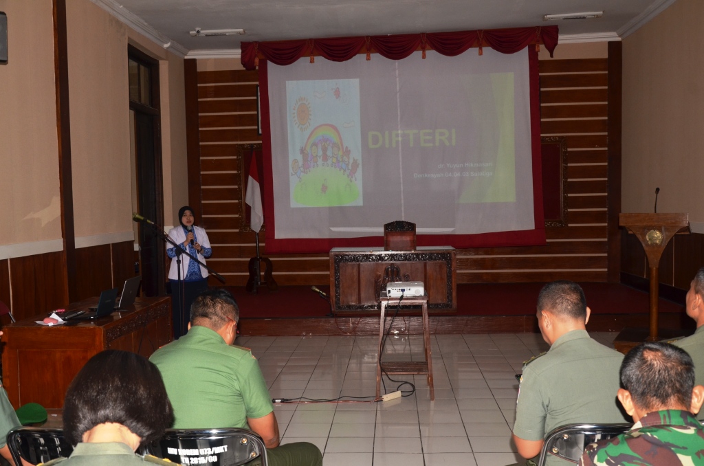 Korem Salatiga mendapat penyuluhan kesehatan tentang bahaya Difteri