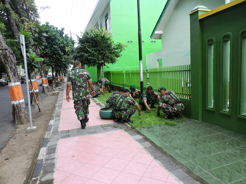Pembersihan Pangkalan  Kodim 0717/Purwodadi