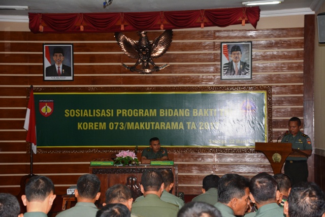 Korem Salatiga Selenggarakan Sos Program Kerja Bhakti TNI
