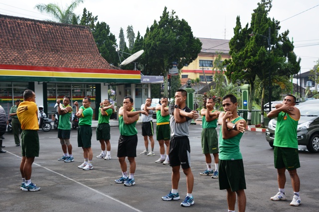 Jelang UKP, Prajurit Korem Salatiga Genjot Fisik