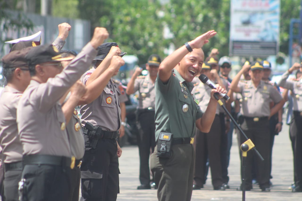 Bersama Kapolres, Dandim Pati Pantau Gladi Bersih Latihan Simulasi Simpamkota