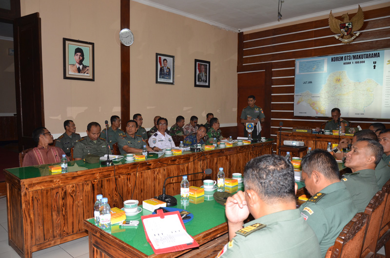 Rapat Persiapan Pelaksanaan TMMD Reg Ke-102 Kodim 0714/Salatiga Dilaksanakan di Makorem 073/Makutara