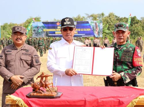 Upacara Pembukaan TMMD Reguler Ke-121 TA 2024 Kodim 0720/Rembang Resmi di Buka Oleh Bupati Rembang