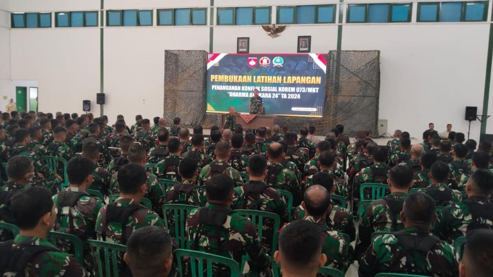Kasdam IV/Diponegoro Buka Latihan Lapangan Penanganan Konflik Sosial