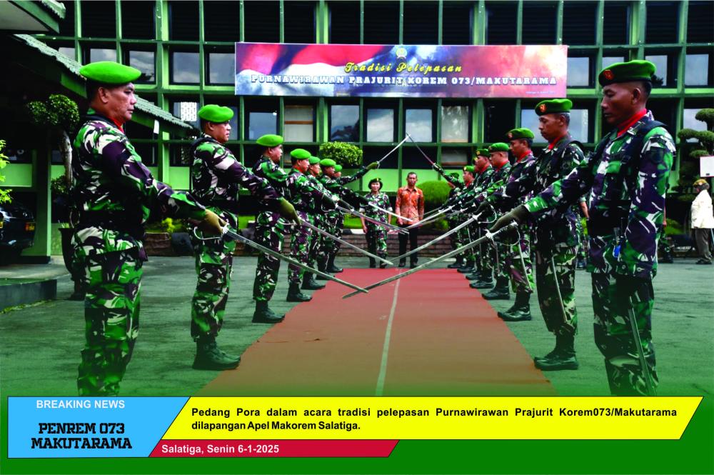 Tradisi Pelepasan Purnawirawan Prajurit Korem 073/Mkt