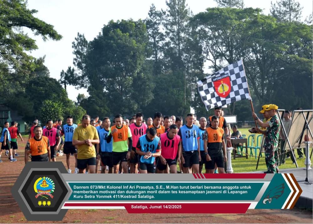 Danrem 073/Mkt Beri Semangat Anggota dalam Tes Jasmani UKP