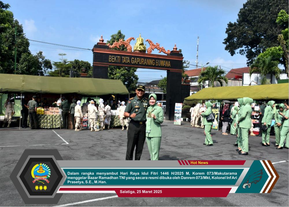 Korem 073/Makutarama Gelar Bazar Ramadhan TNI