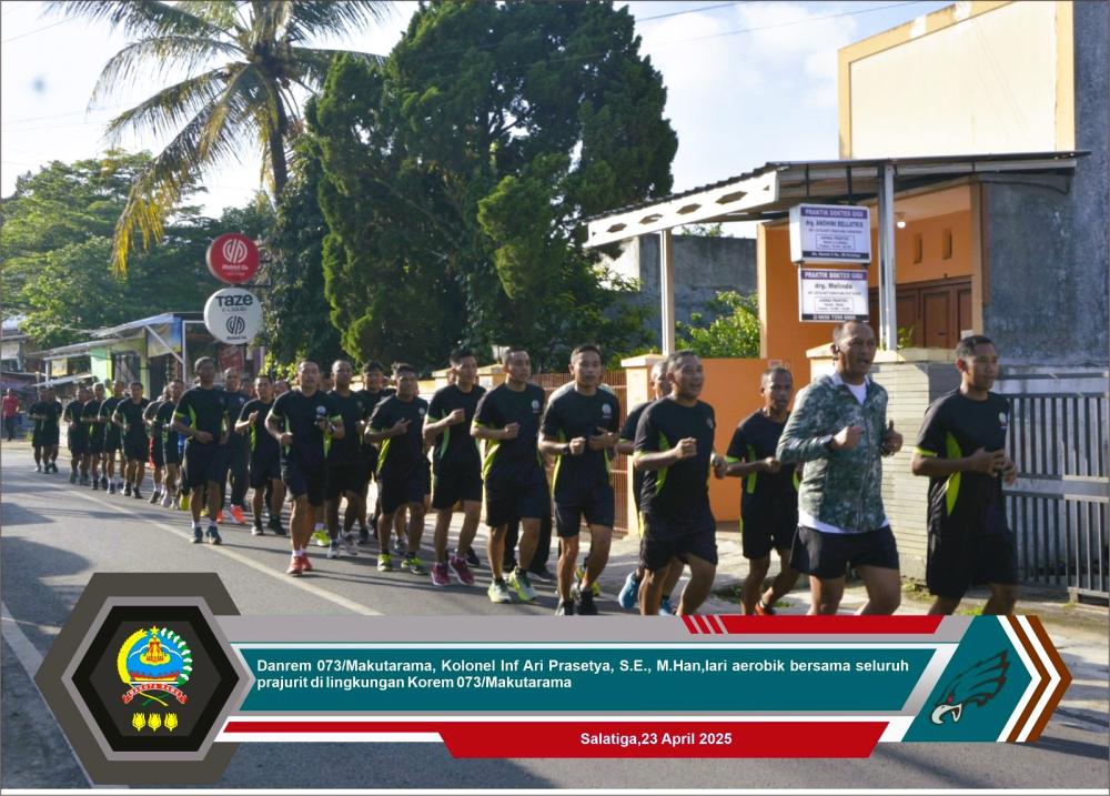 Danrem 073/Makutarama Turun Langsung, Bangun Semangat Prajurit Lewat Lari Aerobik