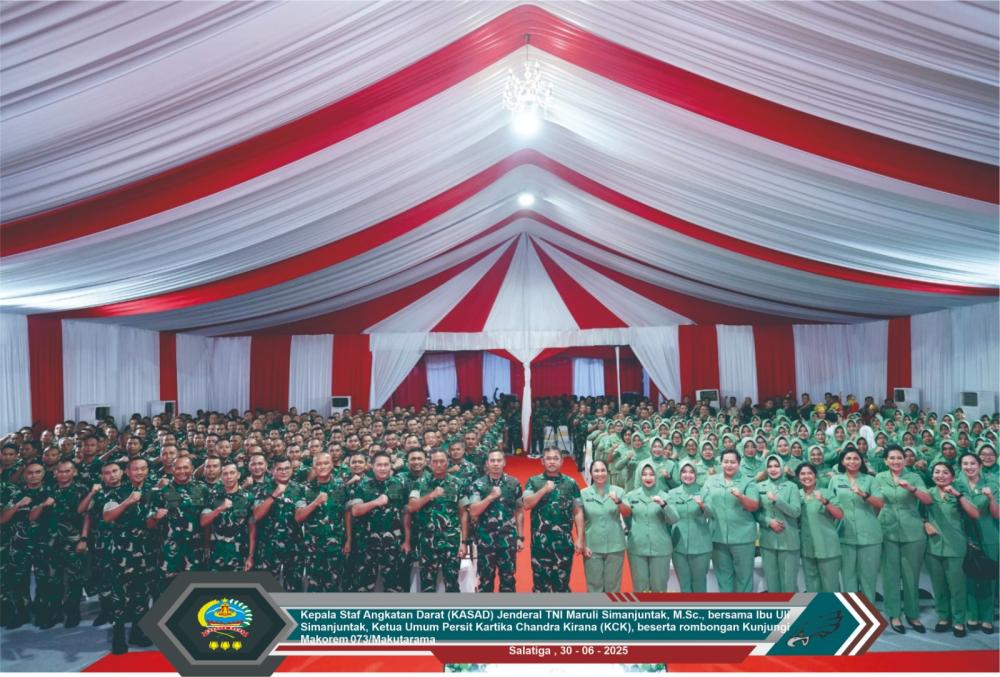 KASAD dan Ketua Umum KCK Kunjungi Makorem 073/Makutarama: Tegaskan Komitmen Profesionalisme dan Anti Narkoba