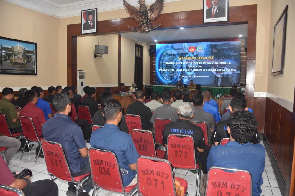 Danrem 073/Makutarama Sambut Tim Sandi dan Siber Kodam IV/Dip, Perkuat Benteng Pertahanan Informasi Satuan