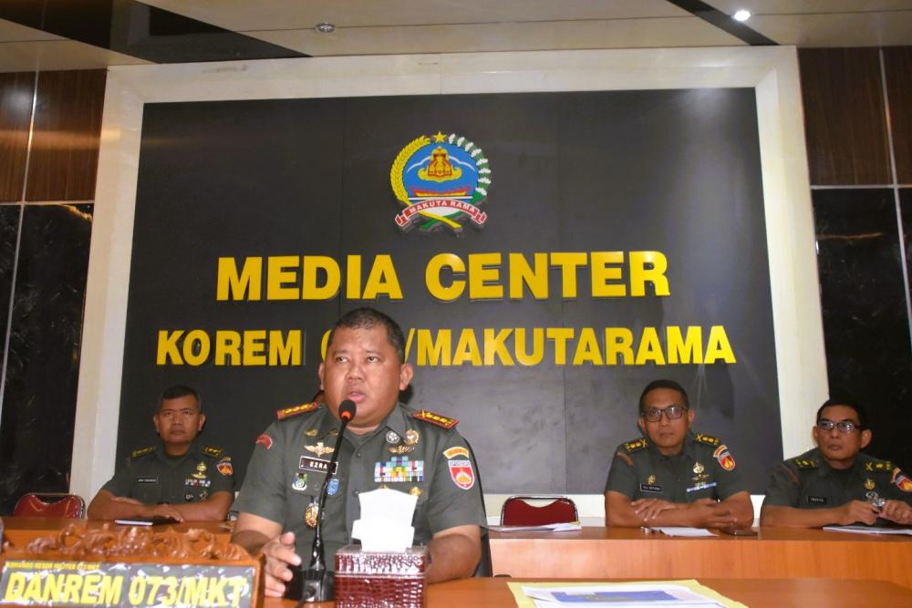 Danrem 073/Makutarama Tekankan Disiplin dan Keselamatan Prajurit Yonif 410/Alugoro Lewat Vicon