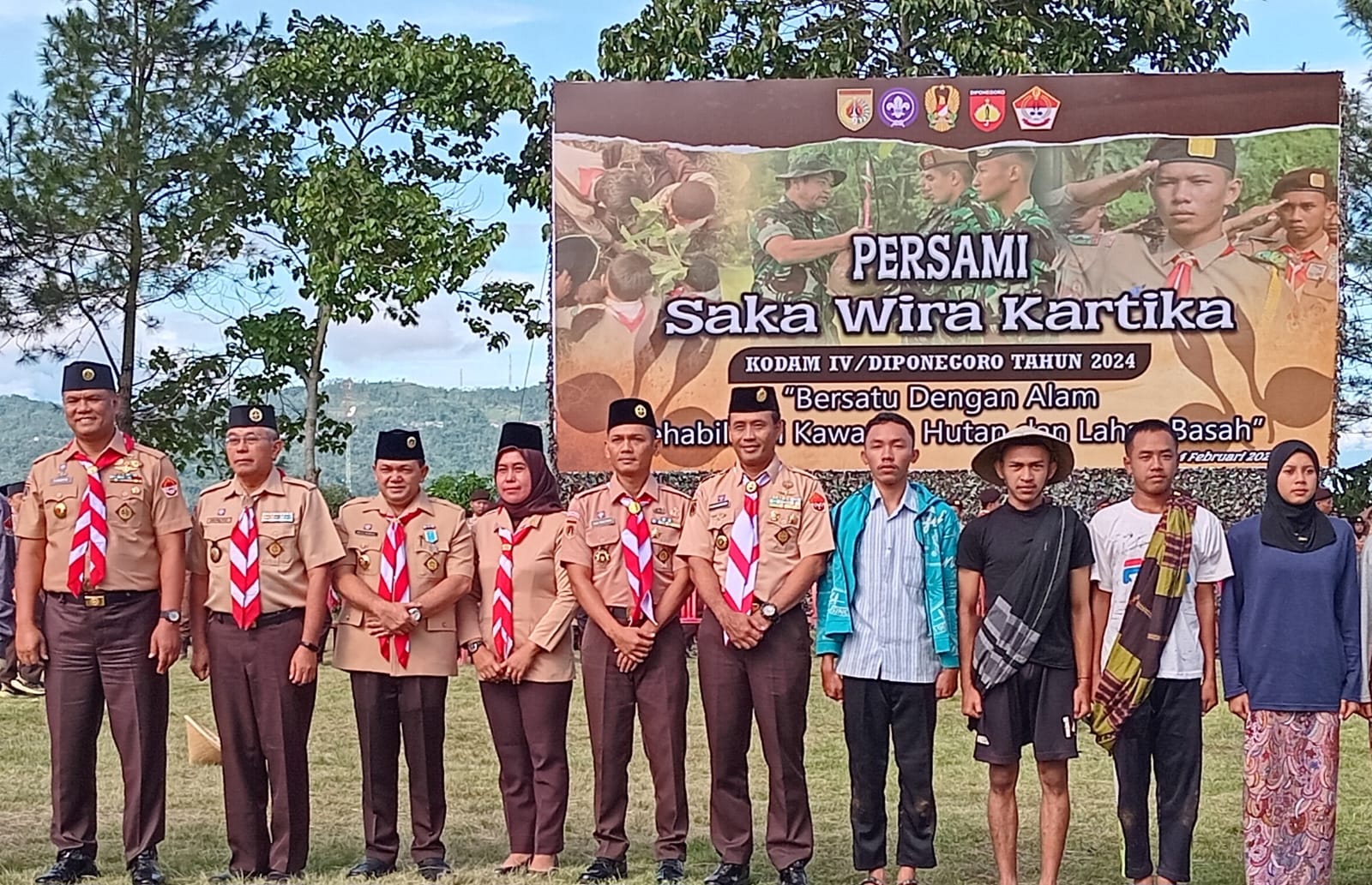 Danrem Makutarama Dampingi Pangdam IV/Dip, Buka Kegiatan PERSAMI Saka Wira Kartika Pramuka