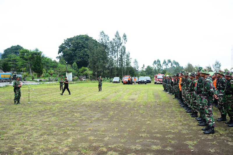Korem salatiga Latihkan Penanggulangan Kebakaran