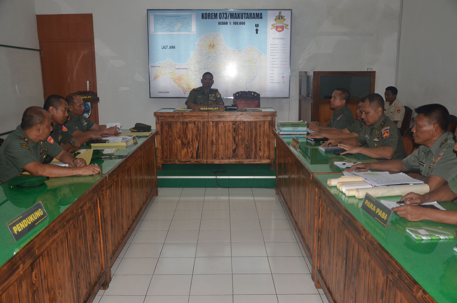 Kasrem Pimpin Rapat Pelaksanaan Gladi Posko