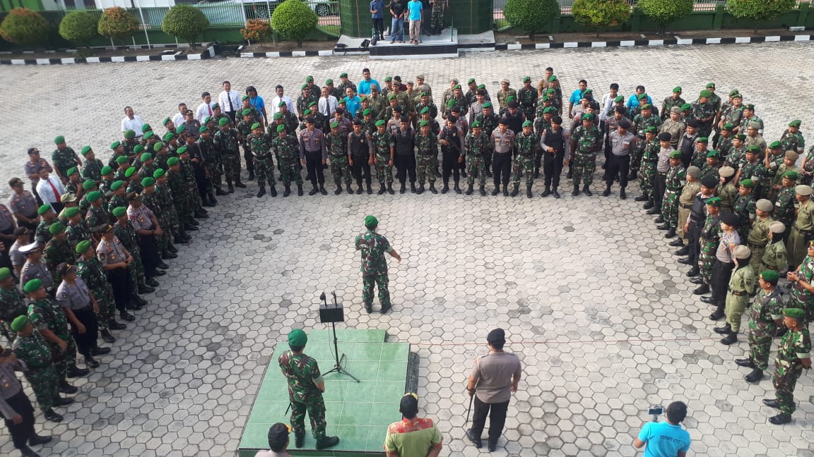TNI, Polri dan Satpol PP Laksanakan Apel Bersama 