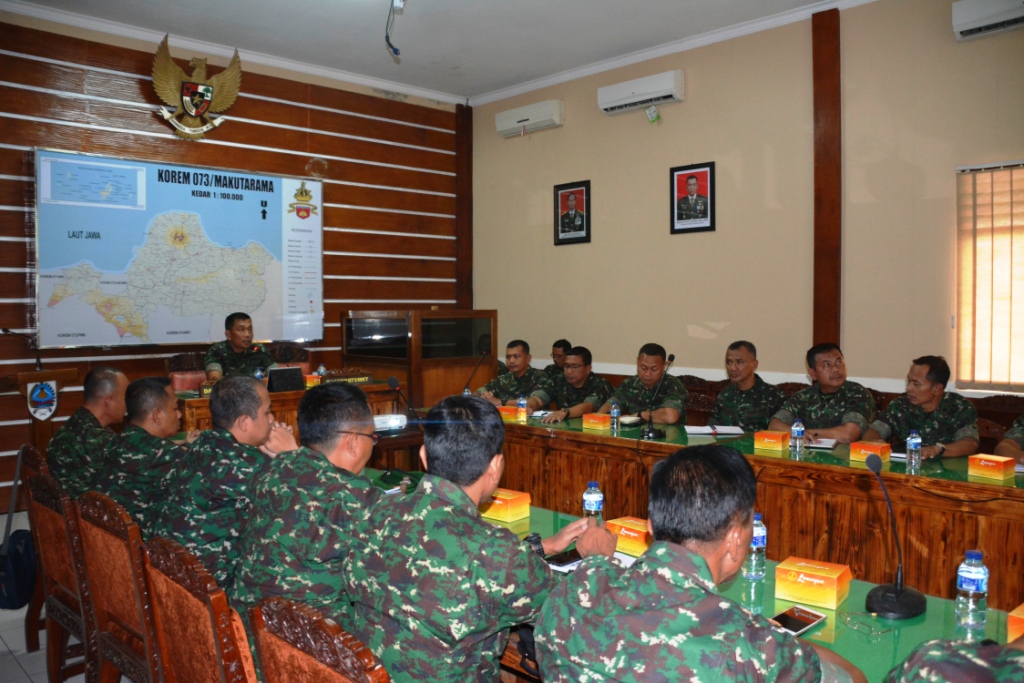 Rapat Kesiapan Korem 073/Makutarama Hadapi TMMD Tahun 2018