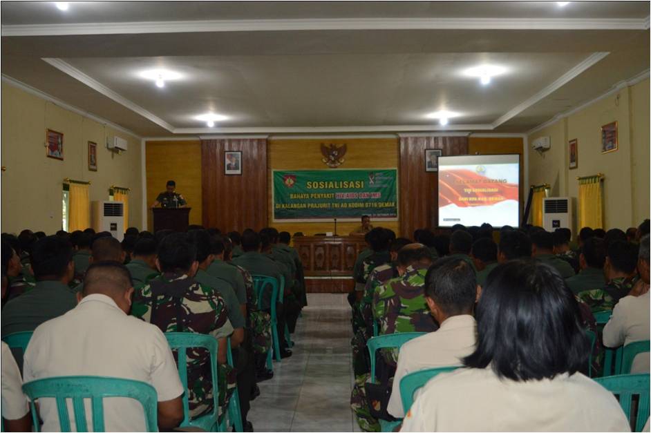 Kodim Demak Gelar Sosialisasi Bahaya Penyakit HIV/AIDS & IMS
