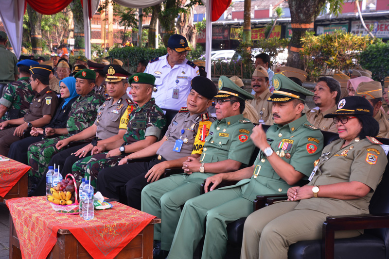 Kasrem Salatiga Hadir Dalam Apel Siaga Linmas Se-eks Karesidenan Semarang Di Alun-alun Pancasila
