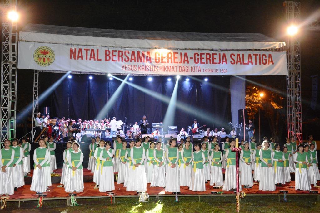 Umat Kristiani Kota Salatiga Rayakan Natal Bersama di Lapangan Pancasila