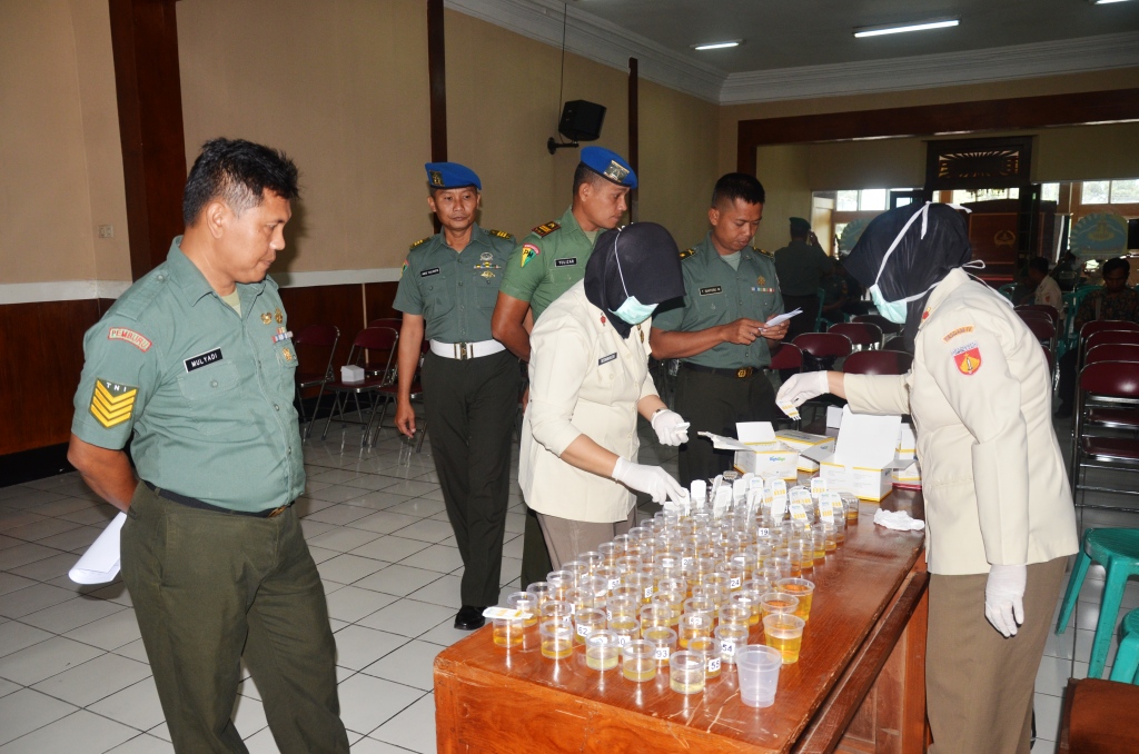 Prajurit Korem Makutarama Bersih Dari Narkoba