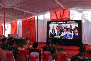 Peresmian Program TNI AD di Bergas Melalui Vicon Oleh Kasad