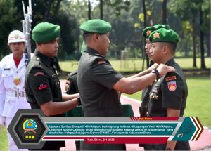 Serah Terima Jabatan Danyonif 410/Alugoro, Letkol Inf Agung Cahyono Dilandasi Semangat dan Kebersamaan