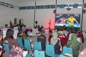 Semarakkan Piala Dunia 2026, Korem 073/Makutarama Gelar Nobar Gembira Satukan Prajurit dan Masyarakat