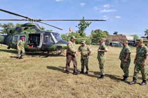 Danrem 073/Makutarama Sambut Menhan RI dan Wakil Panglima TNI pada Kunker ke Brigif TP 43/Muria
