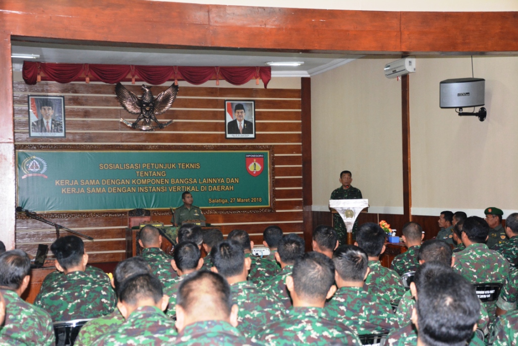 Tim Pusterad Sosialisasi Petunjuk Teknis (Juknis) Ke Jajaran Korem 073/Makutarama