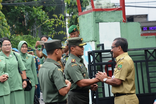 BUPATI BLORA SAMBUT KEDATANGAN DANREM 073/MKT DI MAKODIM BLORA