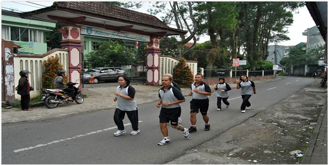 Korem Makutarama Laksanakan Aerobik