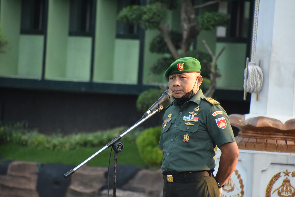 Pasi Komsos Korem 073/Makutarama Mengambil Apel Pagi, Ini Yang disampaikan...!!!