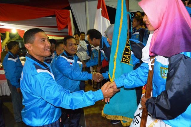 Danrem Salatiga Hadiri Pemberangkatan Atlet PON Salatiga