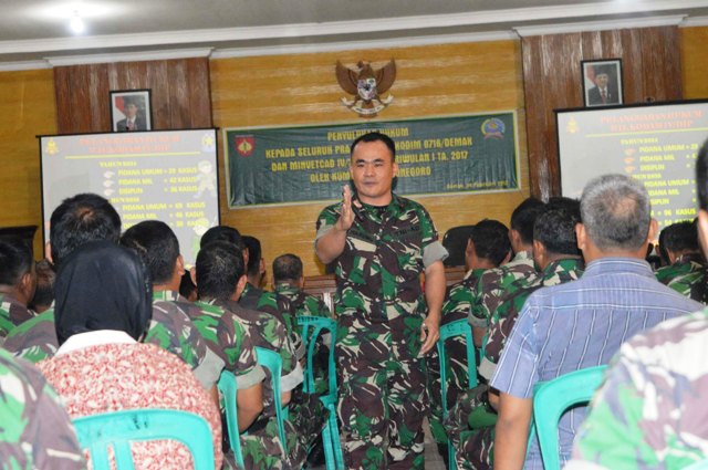 Minimkan Pelanggaran Prajurit, Dengan Laksanakan Penyuluhan Hukum