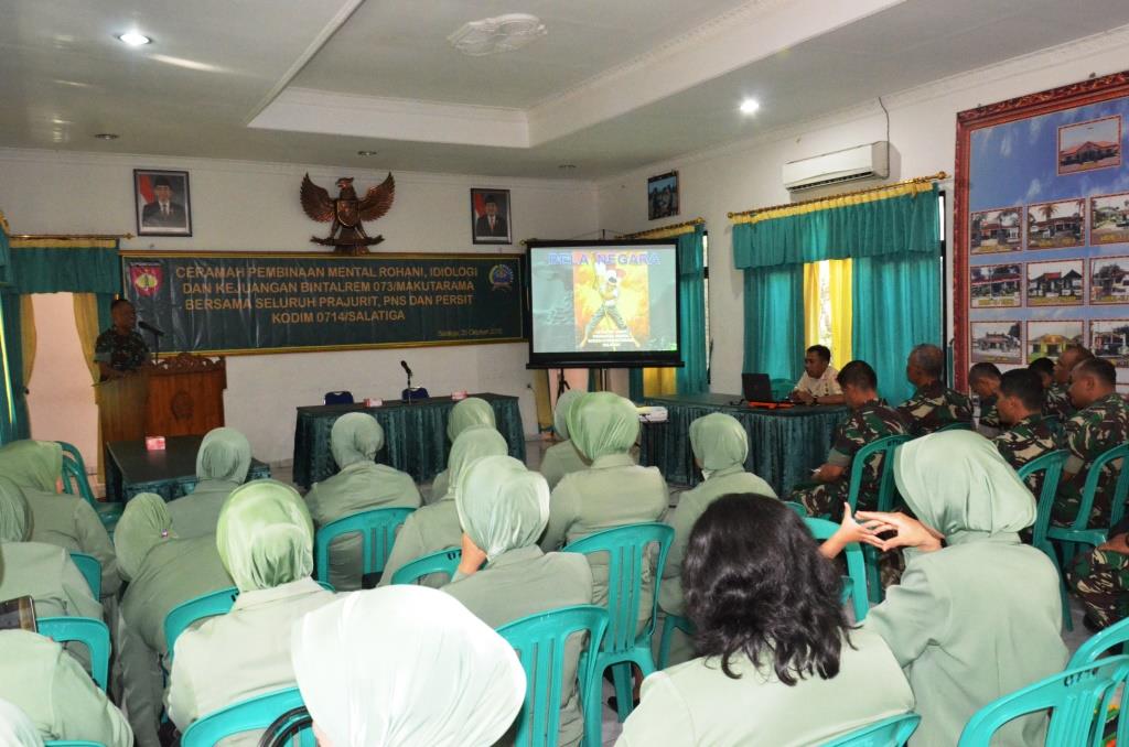 Kodim 0714/Salatiga Menjadi Sasaran Pembinaan Mental Korem 073/Makutarama