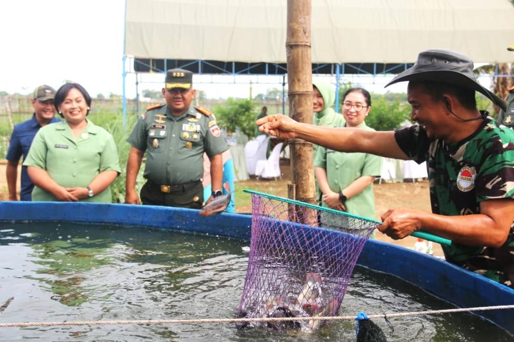 Danrem 073/Makutarama Tinjau Rumah Pengembangan Mikroba dan Kolam Bioflok di Wilayah Kodim 0718/Pati