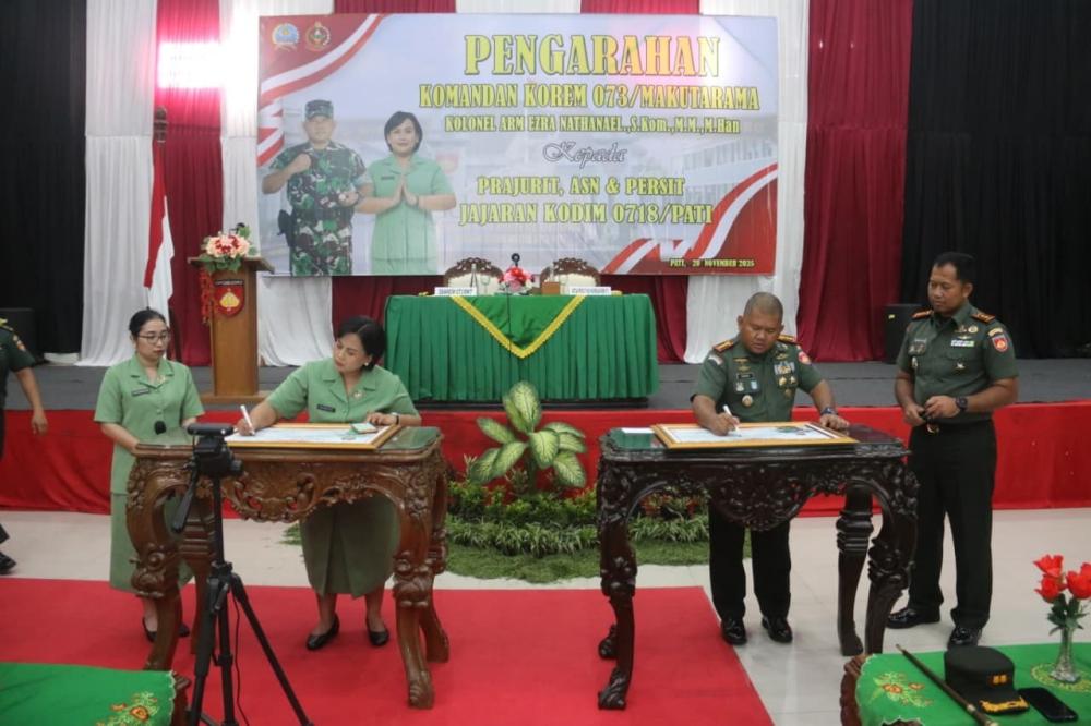 Komandan Korem 073/Makutarama Laksanakan Kunjungan Kerja ke Kodim 0718/Pati