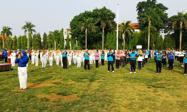 Dandim Jepara Melaksanakan Olah raga Bersama dalam Rangka HUT Korpri